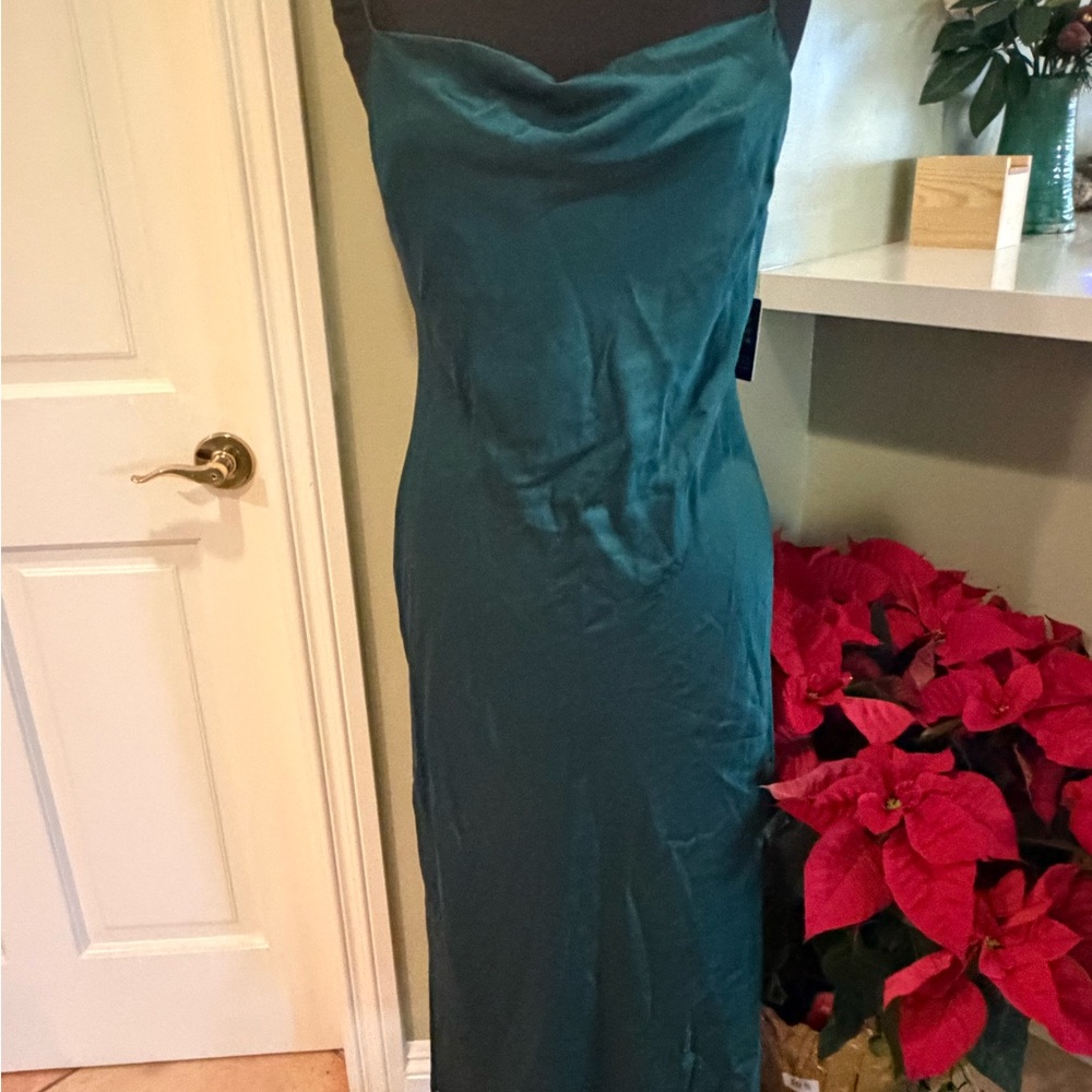 Elegant Teal Slip Dress